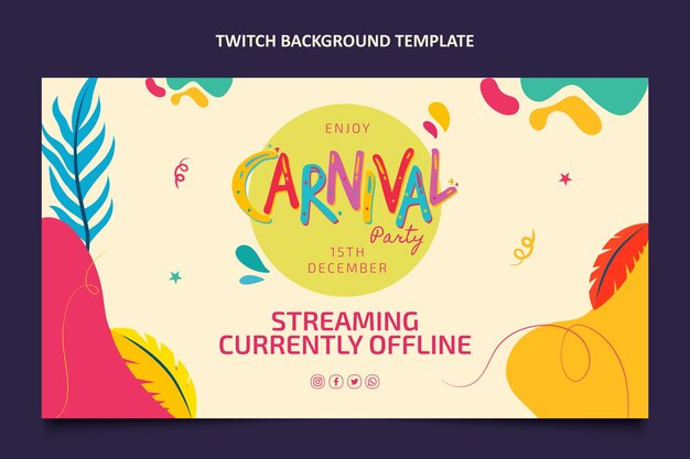 Flat carnival twitch background