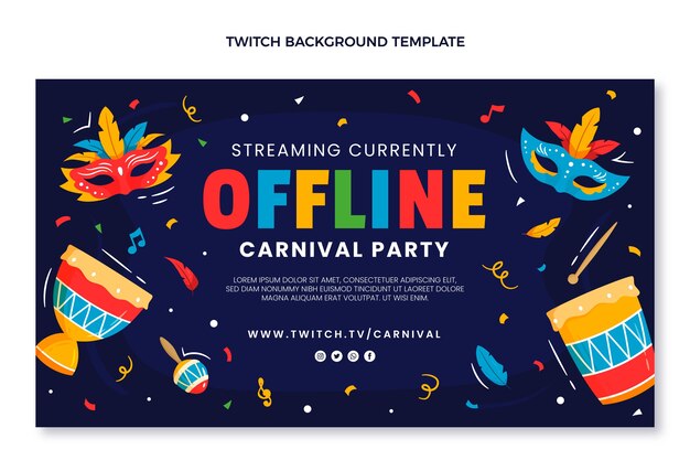 Flat carnival twitch background