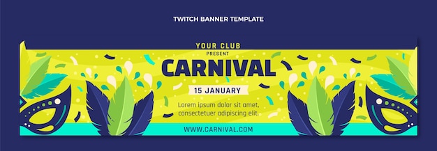 Flat carnival twitch banner