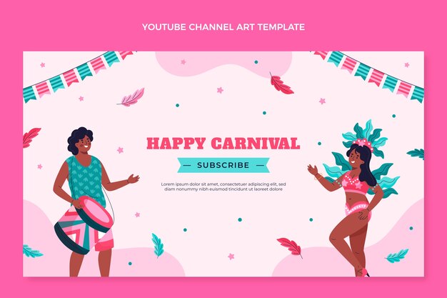 Flat carnival youtube channel art