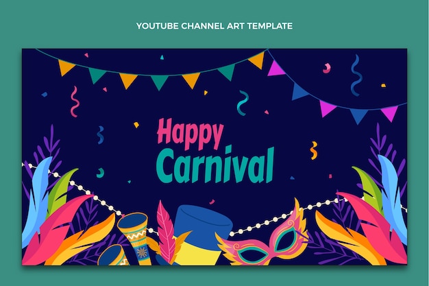 Flat carnival youtube channel art