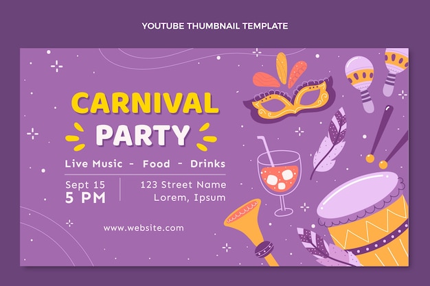 Flat carnival youtube thumbnail