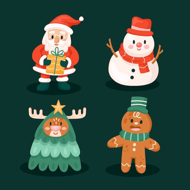 Flat cartoon illustration for christmas season celebration