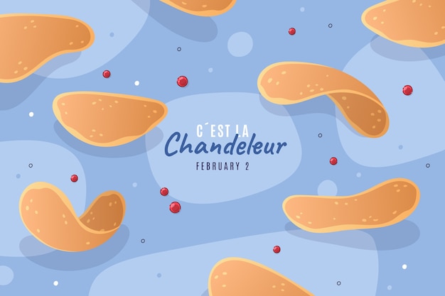 Бесплатное векторное изображение Плоский фон chandeleur