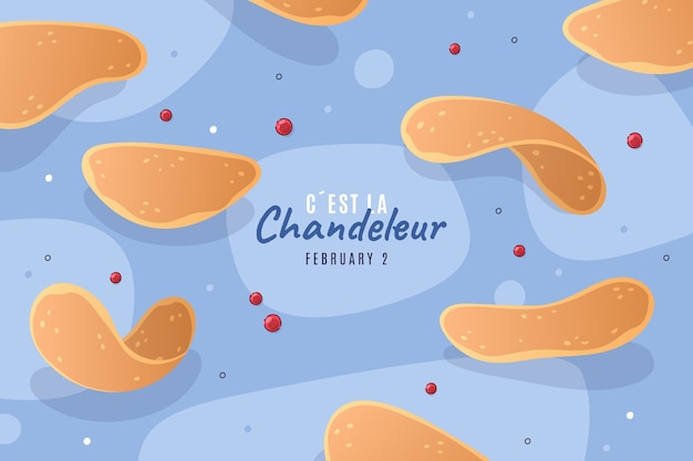 Free vector flat chandeleur background