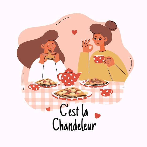 Free vector flat chandeleur illustration