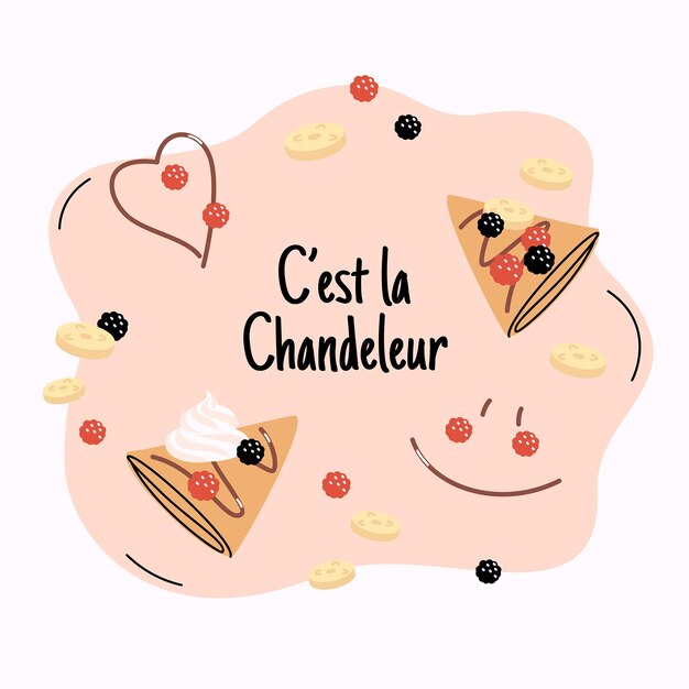 Flat chandeleur illustration