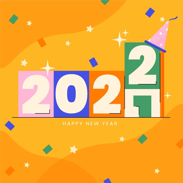 Free vector flat changing year illustration