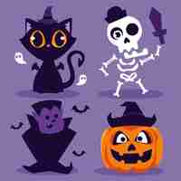 Free vector flat character illustration for halloween season