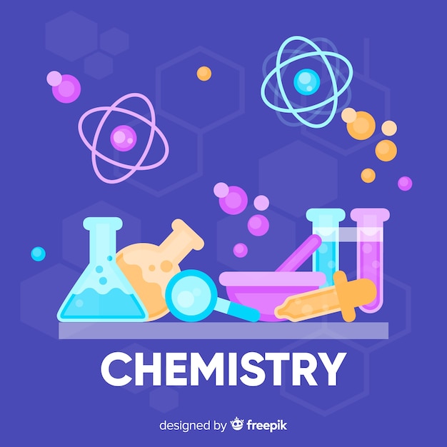 Free vector flat chemistry background