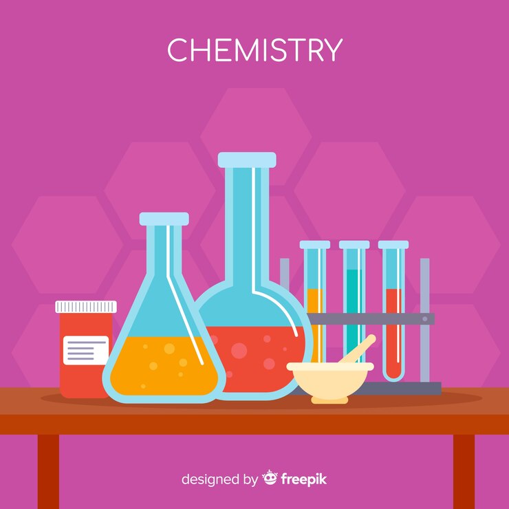 Free Vector flat chemistry elements background