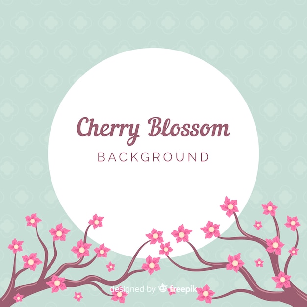 Free vector flat cherry blossom background