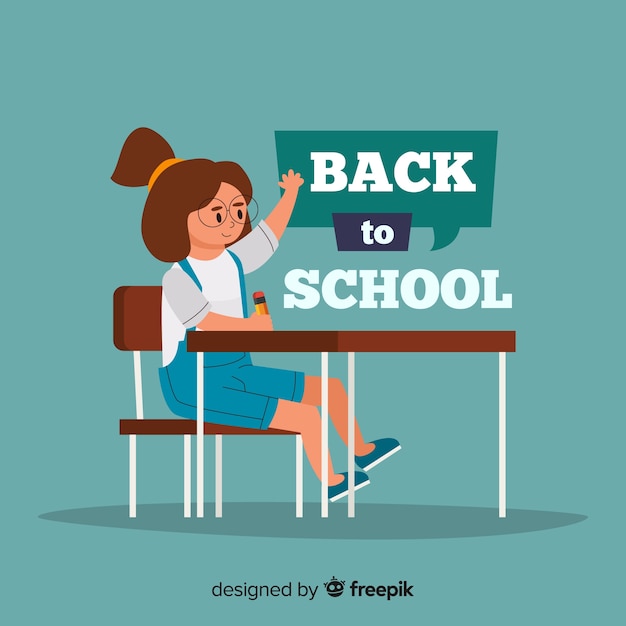 Free vector flat children back to school collection