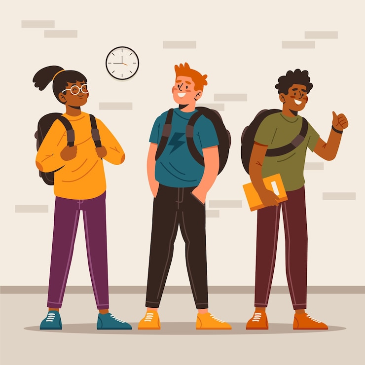 Free Vector flat children back to school