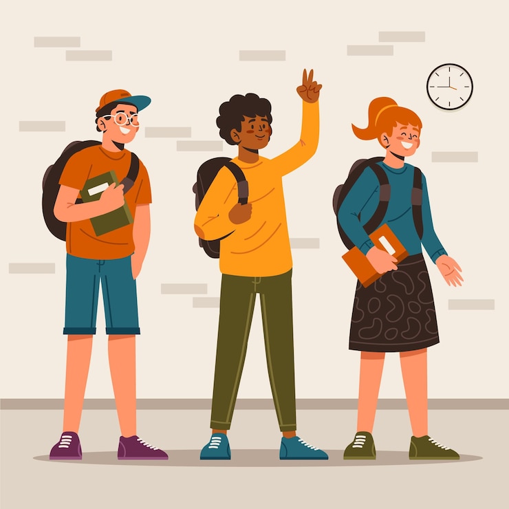 Free Vector flat children back to school