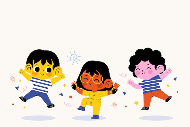 Бесплатное векторное изображение Плоский детский день на испанском языке