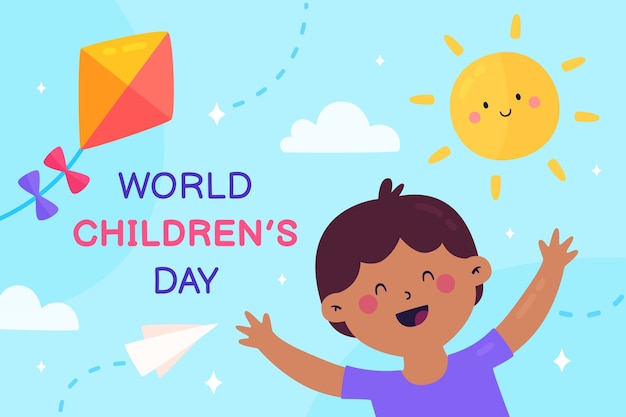 Flat childrens day background