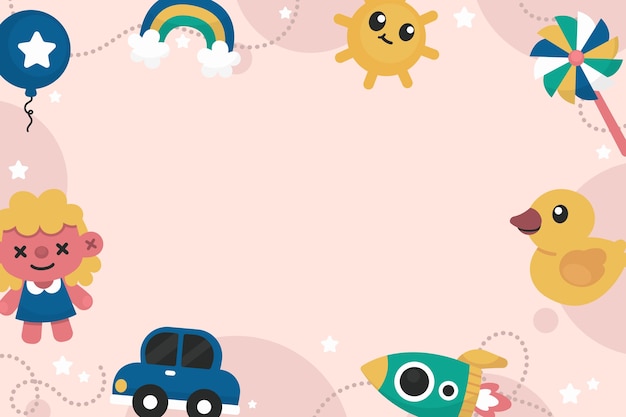 flat childrens day background