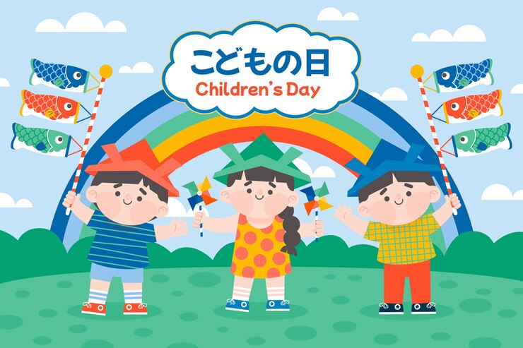 無料Vector フラットこどもの日の背景