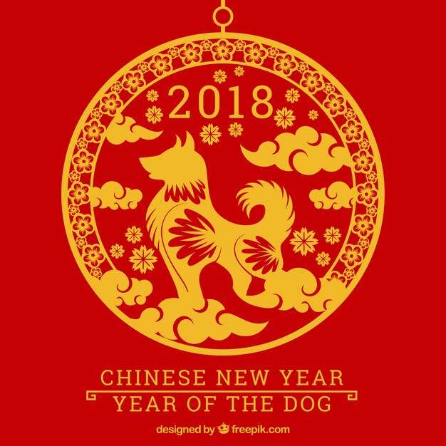 フラットな中国の新年の背景