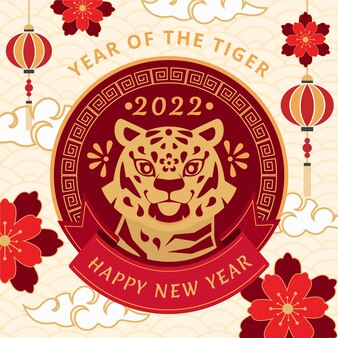 Flat chinese new year illustration