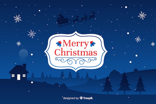 Free vector flat christmas background tradition