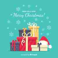 Free vector flat christmas background