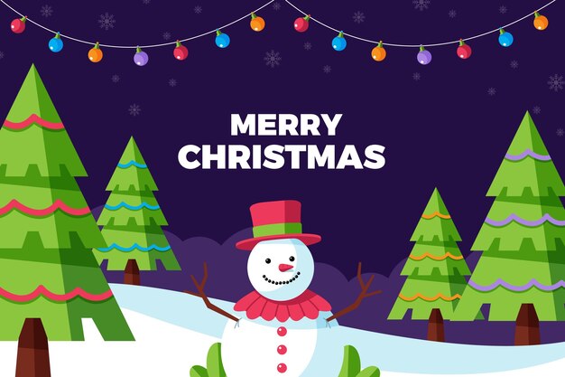 Free vector flat christmas background