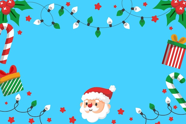 Flat christmas background