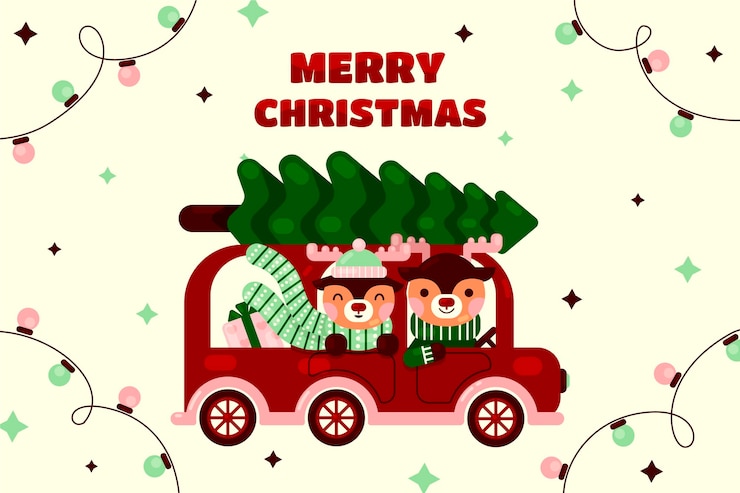 Free Vector flat christmas background