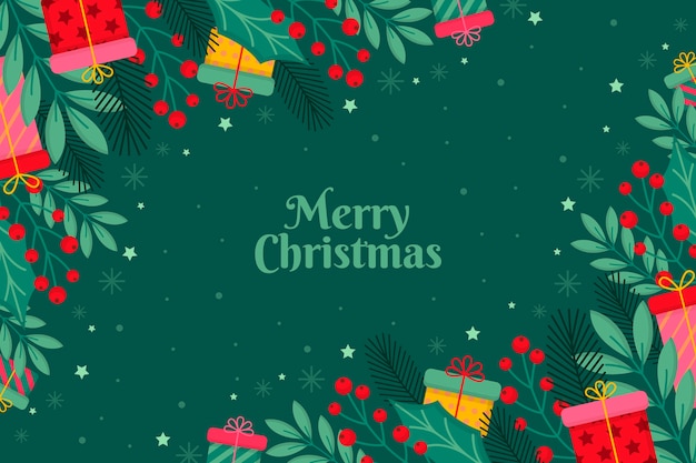 Free vector flat christmas background
