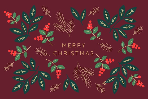 Free vector flat christmas background