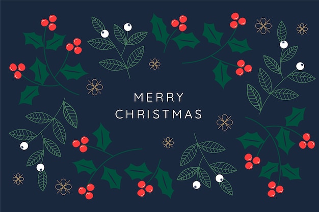 Flat christmas background