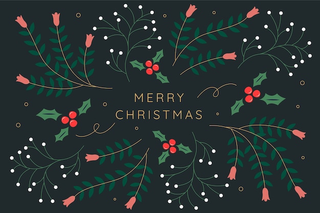 Free vector flat christmas background