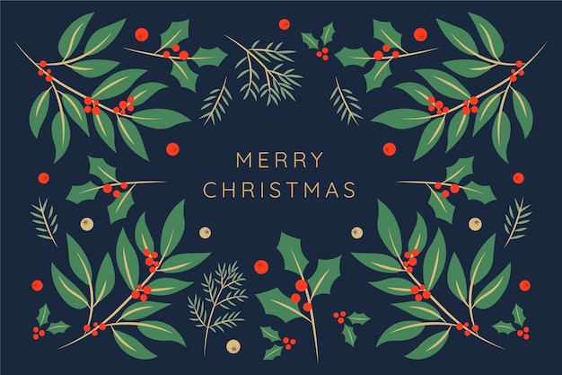 Free vector flat christmas background