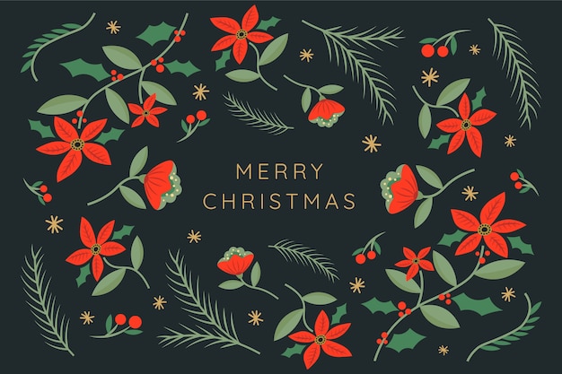 Free vector flat christmas background