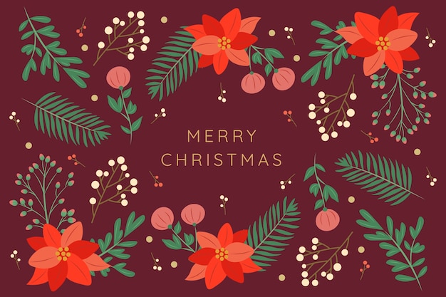 Free vector flat christmas background