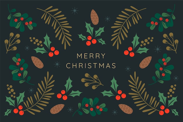 Free vector flat christmas background