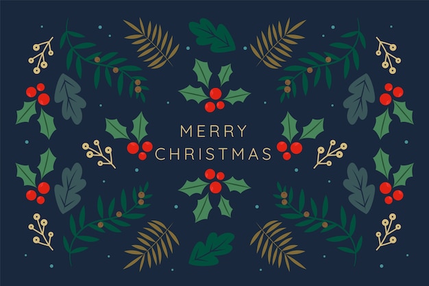 Free vector flat christmas background