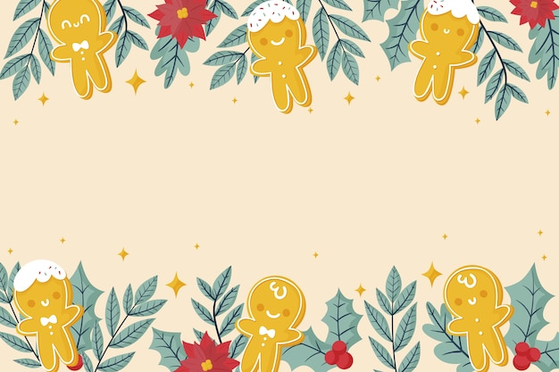 Free vector flat christmas background