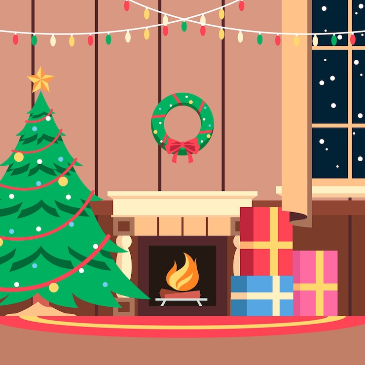 Free Vector flat christmas decoration