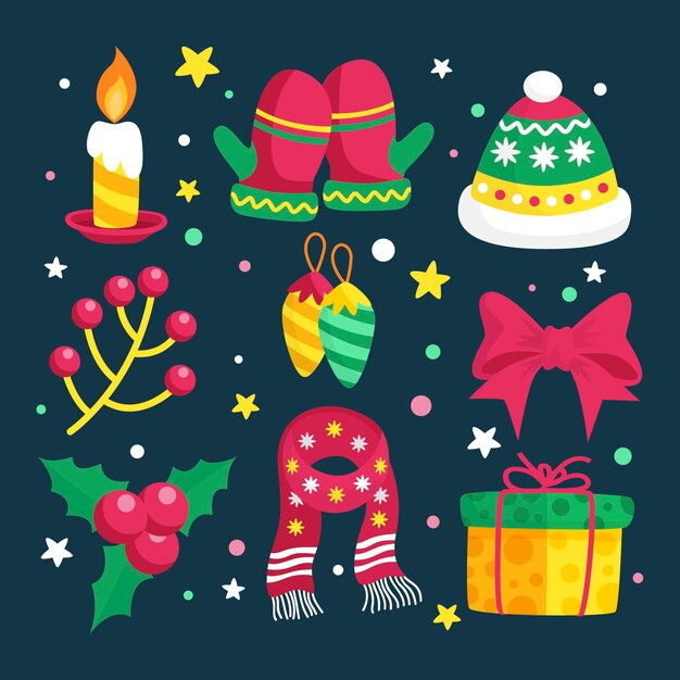 無料のベクター メリークリスマスイラスト