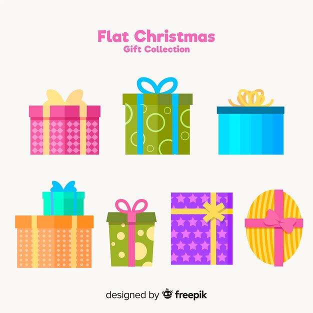 Flat christmas gift collection