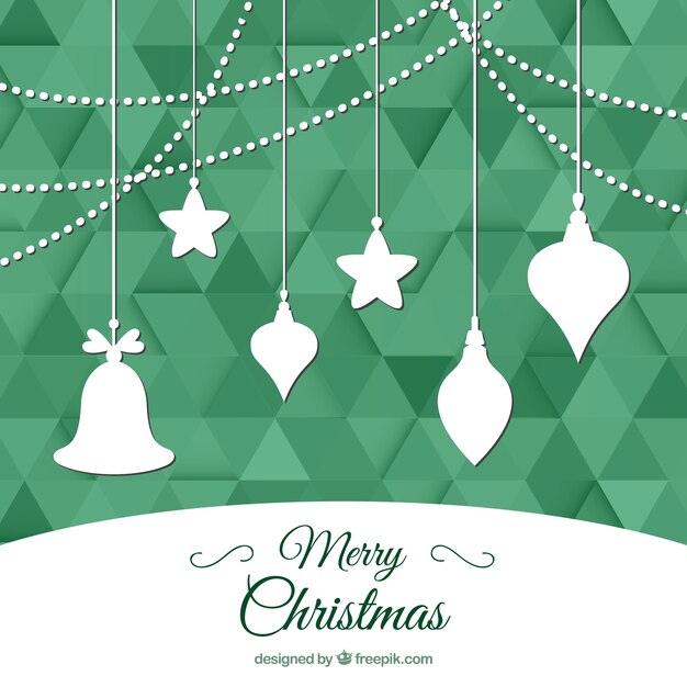 Free vector flat christmas ornamental  background