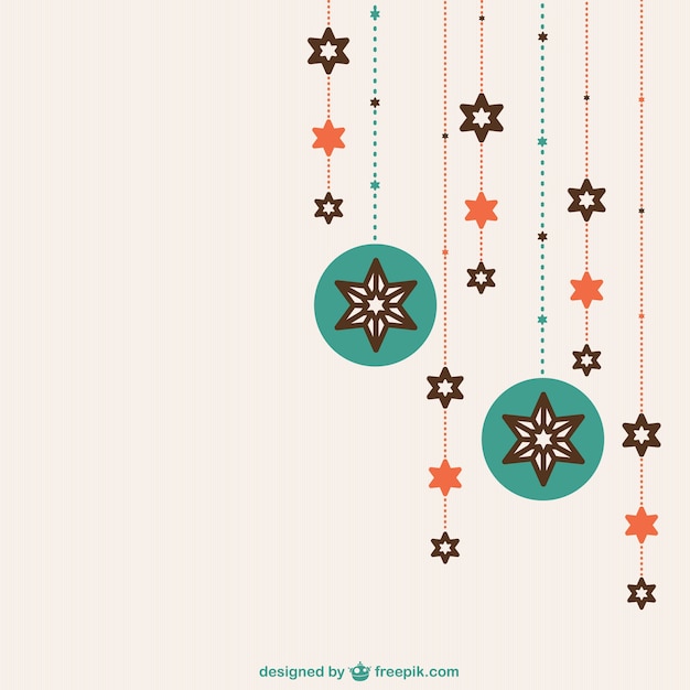 Free vector flat christmas ornaments