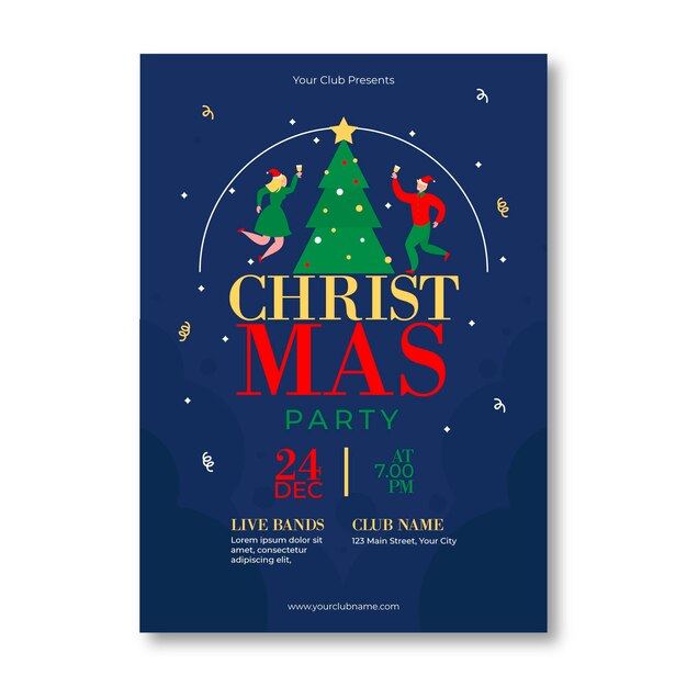 クリスマスポスターa4 無料のベクター