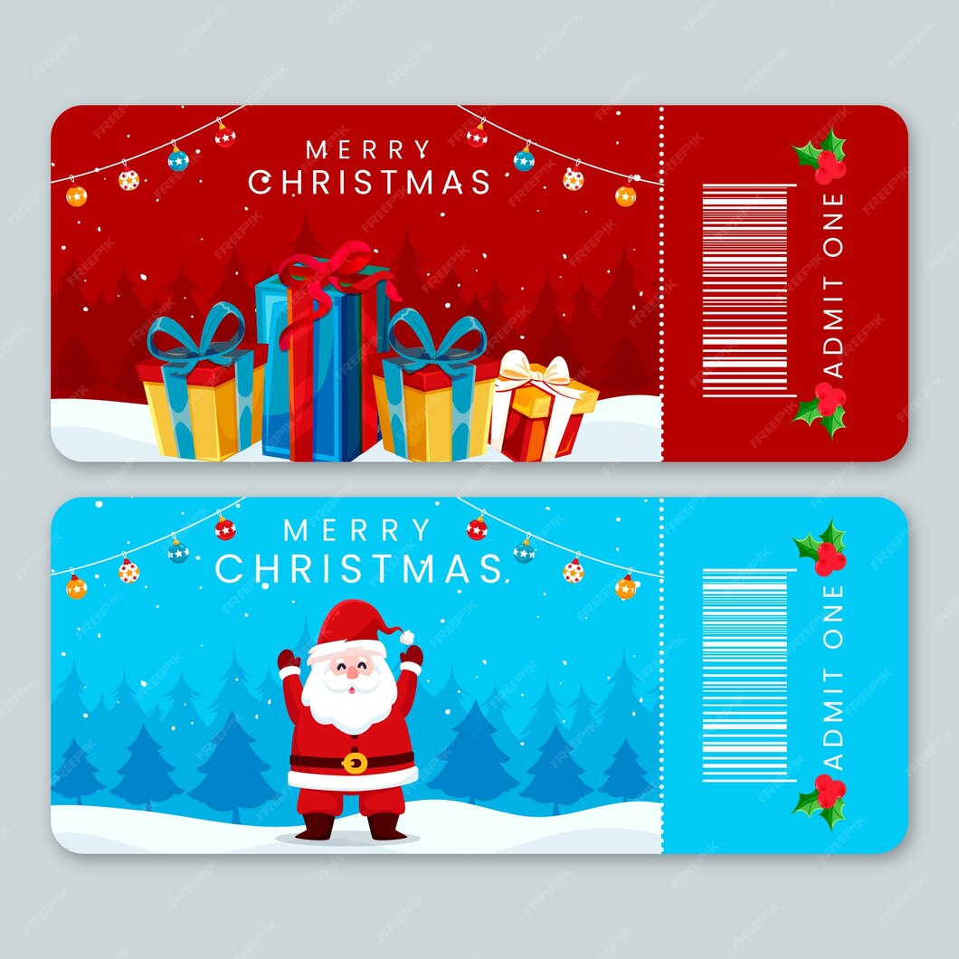 free-vector-flat-christmas-party-ticket-template