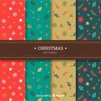 flat christmas pattern collection
