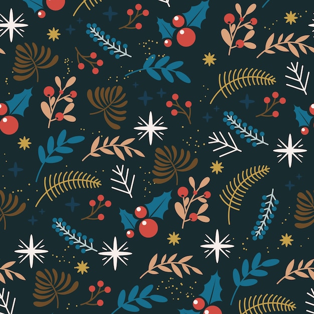 Free vector flat christmas pattern design