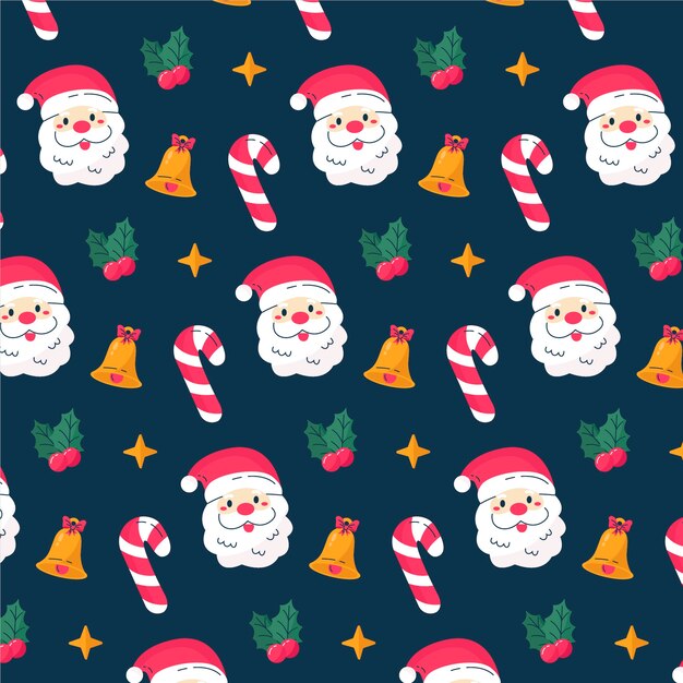 Flat christmas pattern design